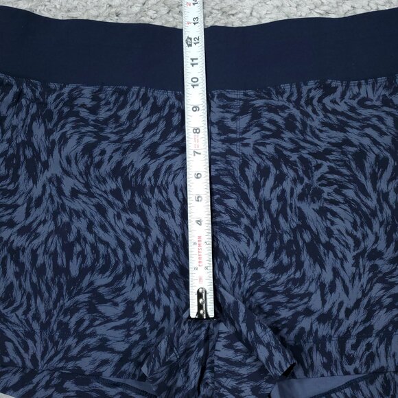 Athleta Trekkie North Printed Shorts Navy Blue Plus Size 20 Athletic Stretch - Picture 4 of 7